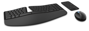 Photo officielle Microsoft du Sculpt Ergonomic Desktop.